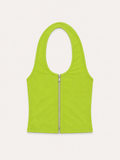 Top Halter Zip Fit