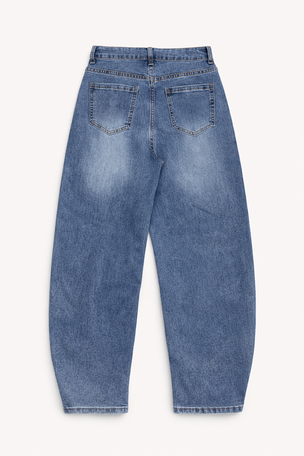 Jeans baggy in denim lavaggio medio