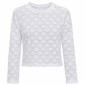 Top in pizzo con maniche lunghe