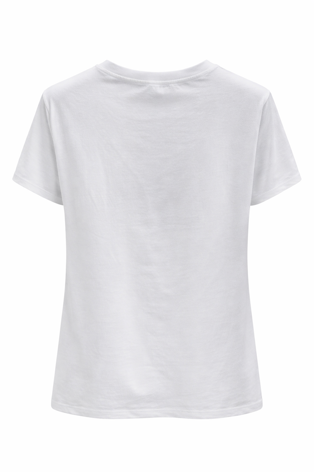 T-shirt con strass sul collo