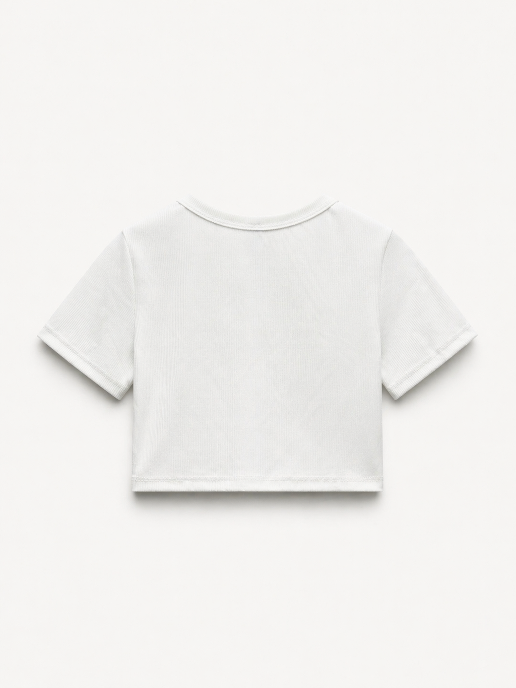 T-shirt crop a costine