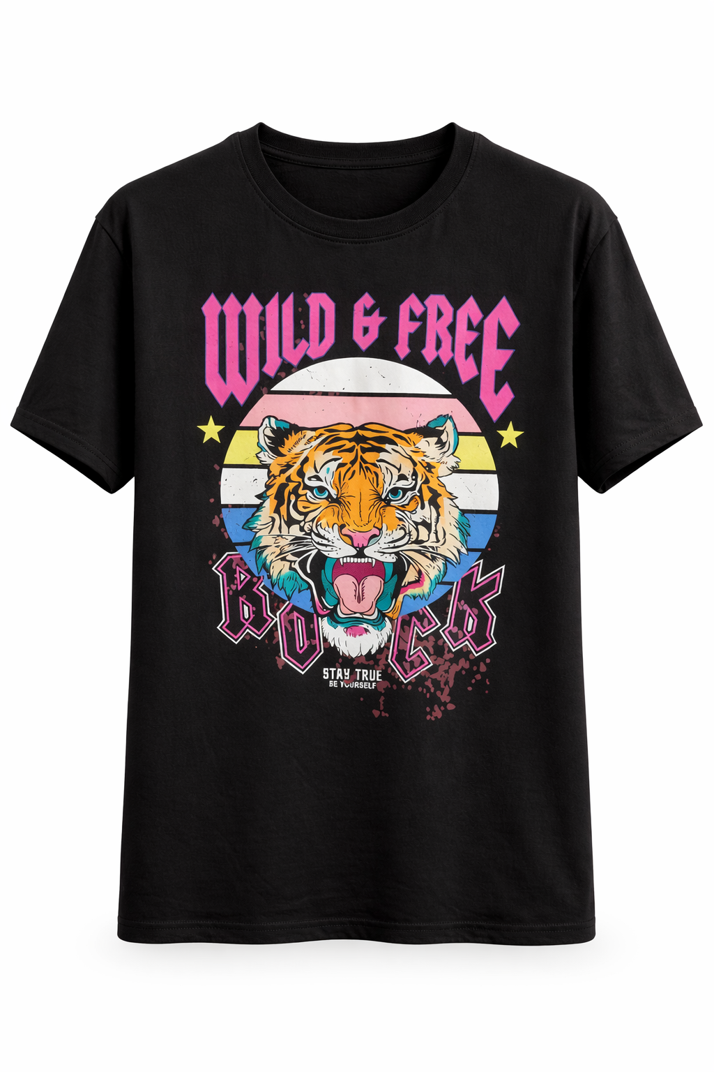 T-shirt stampa grafica “Wild & Free”