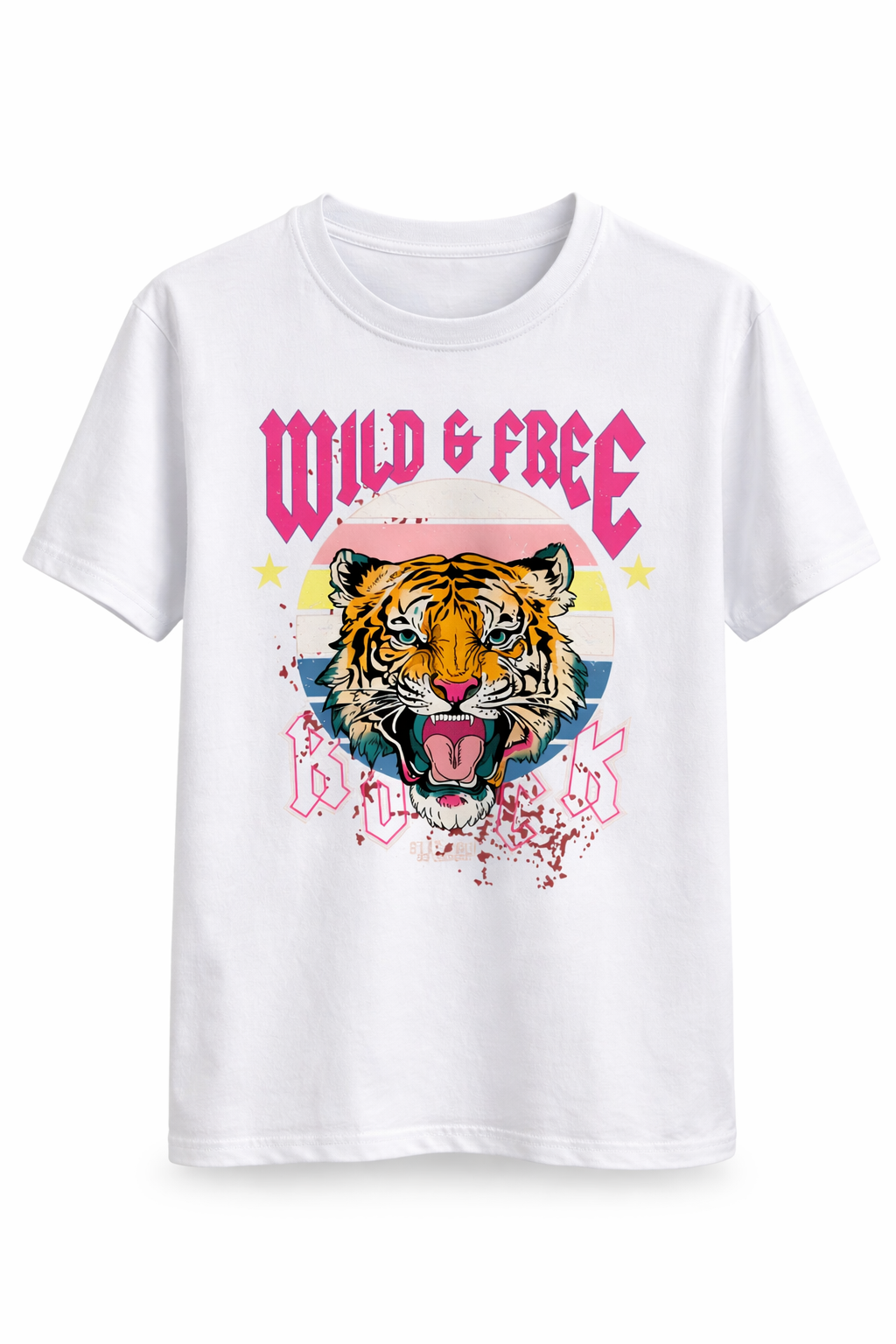 T-shirt stampa grafica “Wild & Free”