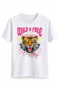 T-shirt stampa grafica “Wild & Free”